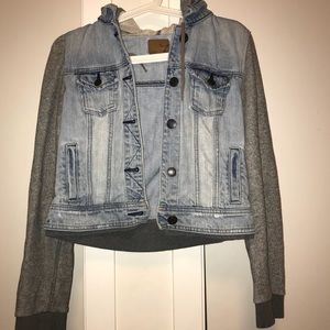 American Eagle Denim Hoodie Jacket